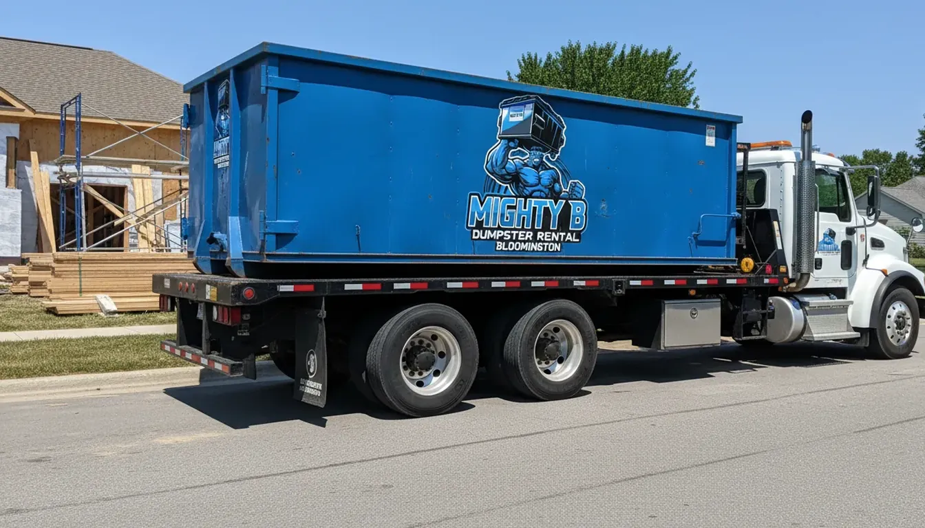 Roll-off dumpster delivered to a Bloomington home for an estate cleanout